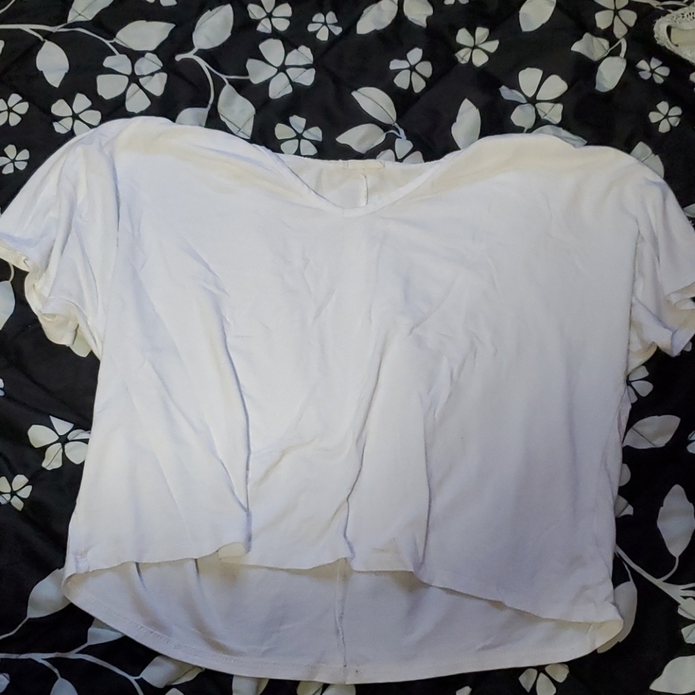 White crop top